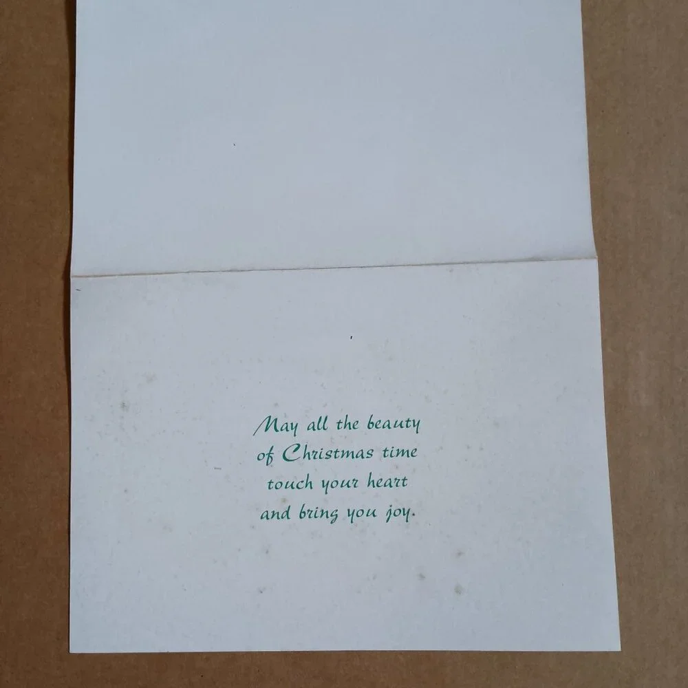 18 unused vintage Christmas cards with envelopes snowy rural farming scene